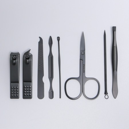 The manicure set "Black", 8 items, in a case, black color-3