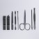 The manicure set "Black", 8 items, in a case, black color