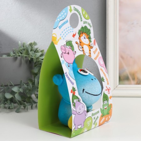 Growing gift of grass "Unicorn" blue-5