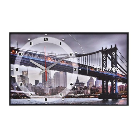 Carting clock, interior "Brooklyn bridge", smooth move, 57 x 35 x 4 cm-3
