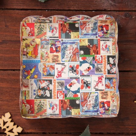Bearbox, confectionery packaging, "New Year's posters", 12 x 12 x 3 cm, New Year-7