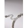 Bracelet with rhinestones "Zircon" Izk, path, white color in silver, 15cm