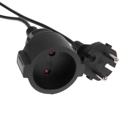 Extension cord on the frame 1 outlet, 10 m, 6 A, PVS 2x0.75 mm2, without salary, IP20-2