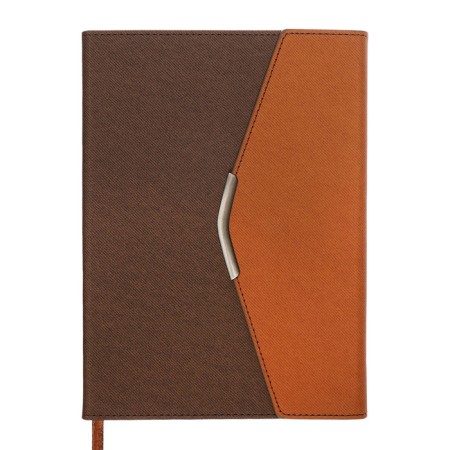 Organizer A5, 140 sheets, cage, cover of the leatherette "style", brown