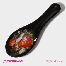 Glass stand under a spoonful of folk motifs, 23.5 × 8.3 × 1.5 cm