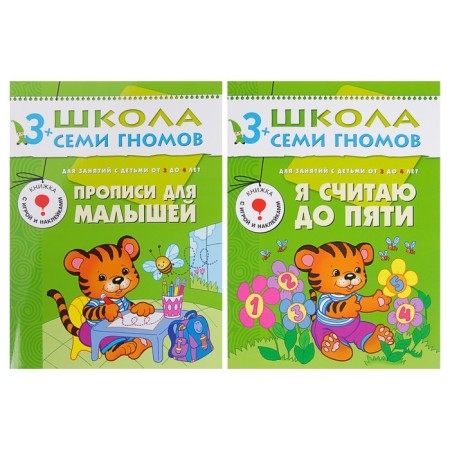 Full annual course from 3 to 4 years. 12 books with games and stickers. Denisova D.-6