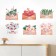 Stick plastic interior color "envelopes with flowers and hearts" 60x80 cm