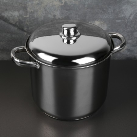 Stainless steel pan Magistro Grande, 7.1 l, metal cover, capsule, induction