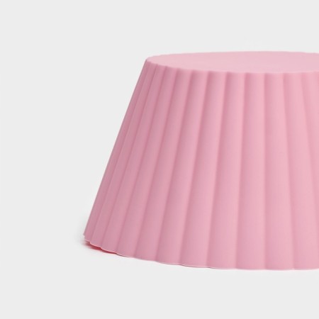 Baking shape of the share "Circle. RIB ", silicone, 10.5 × 6 cm, pink color-4