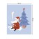 Glass "Santa Claus under the Christmas tree", rectangular, Saten, size 120x145 cm