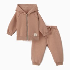 Costume: sweatshirt and pants crumb I, Basic Line, height 68-74 cm, brown color