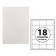 A4 labels are self -adhesive 100 sheets, 80 g/m, on a sheet 18 labels, size: 70 x 49.5 mm, glossy, white
