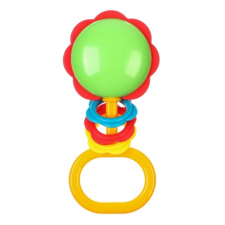 Rattle "Flower", color mix, Aelita-1