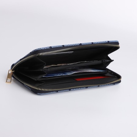 Women's wallet with lightning, blue color-3
