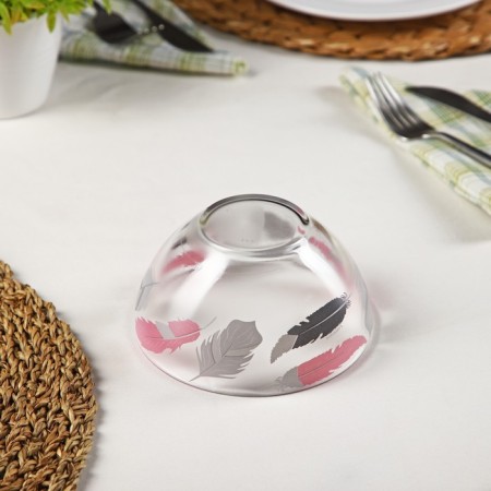 Glass salad Tirana Pink, 400 ml, D = 13 cm-1