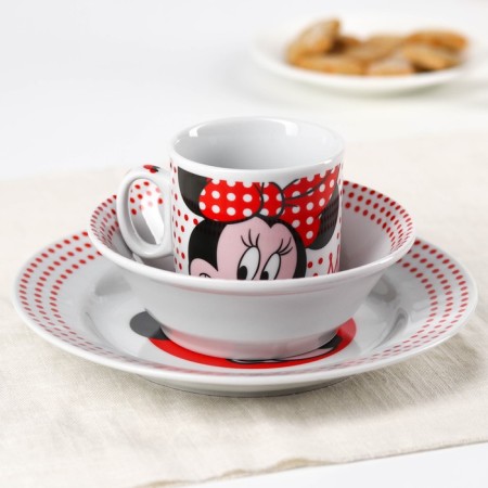 Set of dishes, 3 objects: plate Ø 16.5 cm, bowl Ø 14 cm, mug 250 ml, Minnie, Minnie Mouse-7