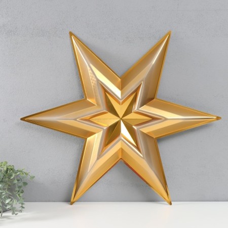 Figure "Star in the Star" Big gold, half, 69.5x60.3 cm-2