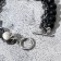 Bracelet Unisex "Bastion" yin-yang, black-gray color with black silver
