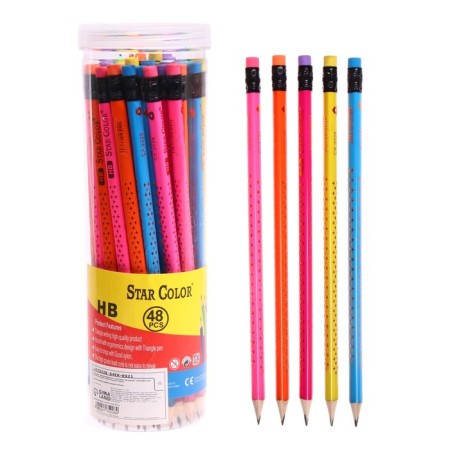 Chernographic pencil with NV eraser, trihedral sharpened corps, in a tube, mix