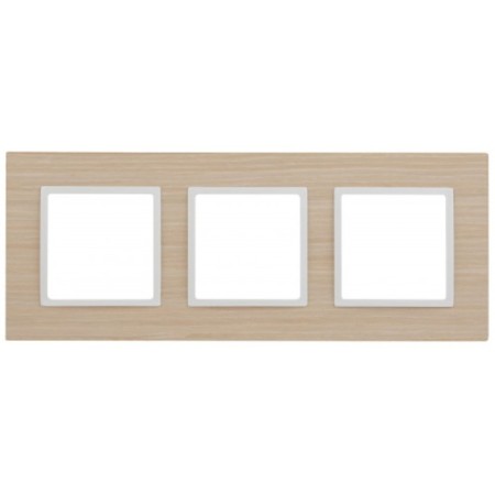 The frame for the switch for 3 posts, wood, era Elegance, white oak-white