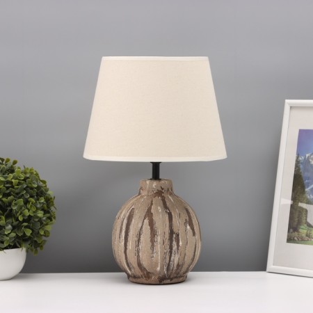 LUEZE table "Louise" 1x40W E27 coffee with cream 25x25x38, 5cm