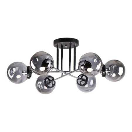 Lamp Ceiling Economy light 40221/6cr+bk GR, 6x60W, E27, 26x71x71 cm, color chromium