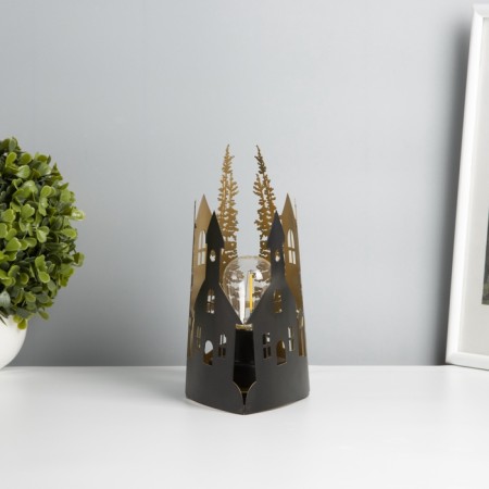 Lamp "Evening City" Led 3haa Black 10.8x19.5x20cm-3