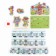 Diamond mosaic for children with partial filling on the figures "Cute animals"