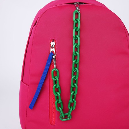 School textile school with pocket, pink color, 45x30x15 cm-6