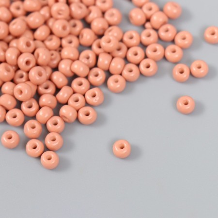 Glass beads 6/0 "apricot ice" 15 g