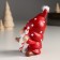Polystone souvenir "Santa Claus in a red cap in white peas, with a candy" 6x6.5x10 cm