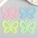 Plastic sticker phosphorus "butterflies" set 5pcs mix 17x12 cm