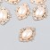 Decor for creativity plastic, rhinestones "Pearl oval in colors" set of 10 pcs 2.3x3.2 cm