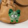 Fluffy on the ring "Masya with a large bow" Green 12x8x8 cm
