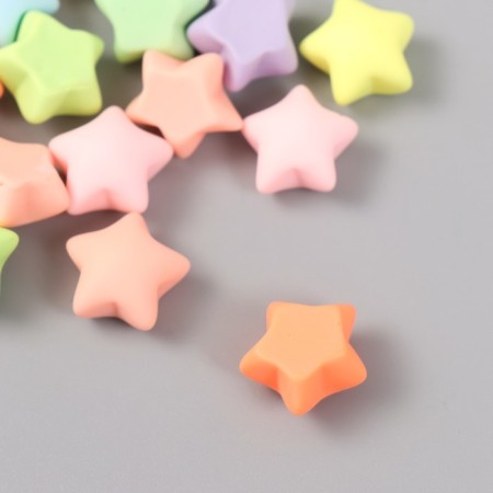 Decor for creativity Plastic "Puffy Star" matte mix 1.7x1.7 cm-2