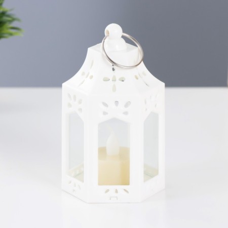 Nightlight "lantern from candles" LED from the batteries white 6x7x11.5 cm Risalux