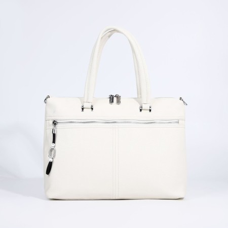 Lugus bag, 2 external pockets, white color