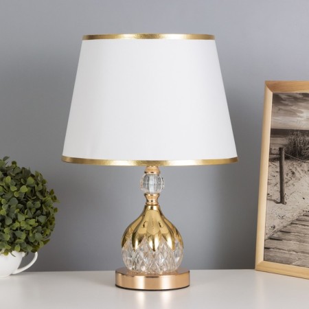 Eleanor desktop lamp 1x40W E27+backlight, gold 27x27x45cm