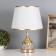 Eleanor desktop lamp 1x40W E27+backlight, gold 27x27x45cm