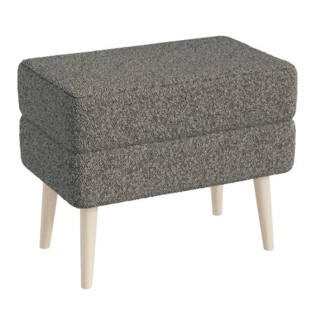 Puff "Tifani", 550 × 330 × 460 mm, Shenill fabric, color Betsy 015 / Dark gray-1