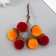Flowers for decorating "clap" orange-burgundy 1 bouquet = 6 branches d = 2 cm 11 cm