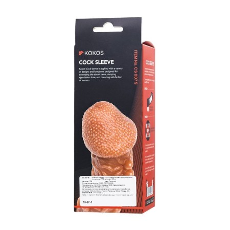Kokos nozzle is realistic with additional stimulation, TPE, bodily, 15.6 cm, s-8