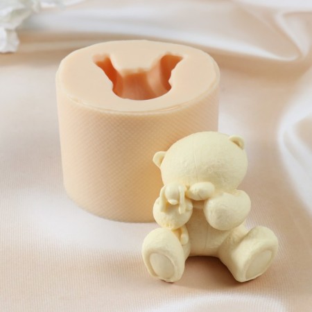 Silicone Mold "Bear with Hare" silicone 5.8x7x6.5 cm