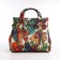 Road bag with lightning, external pocket, long belt, beige color/multi -colored