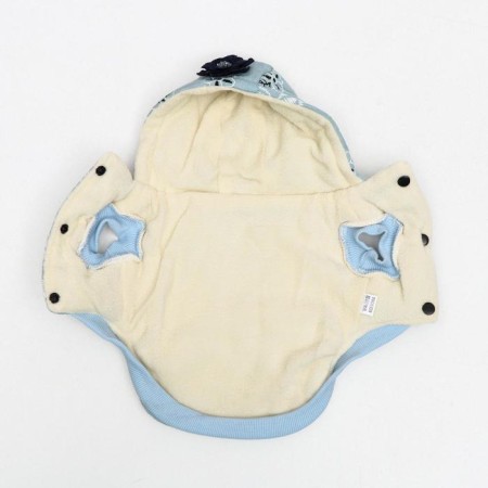Jacket for dogs with flowers, s (DS 20 cm, ok 23 cm, og 32 cm), blue-12