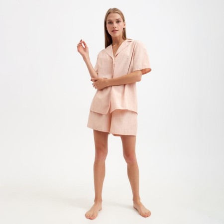 Female pajamas (shirt, shorts) minku: Home Collection color peach, size 52-1