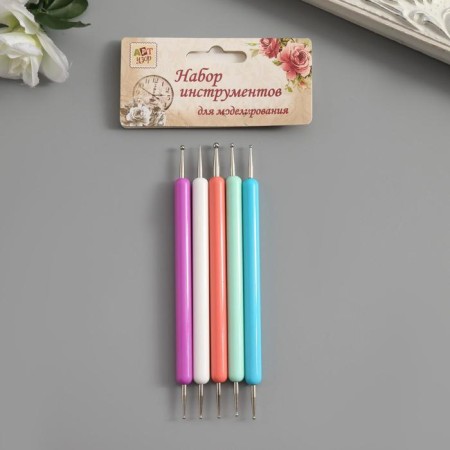 Tools for giving the form to Foamiran "pastel" set of 5 pcs 12 cm