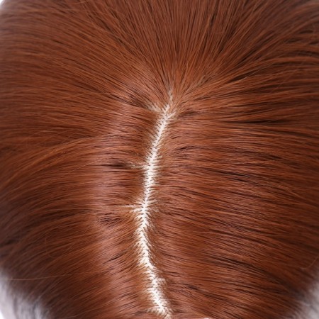 Artificial wig, imitation of skin, 60 cm, 270 gr, redhead (#SHT30)-2