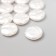 Beads for creativity plastic "Round flat pearl" set 10 pcs 1.6x1.6x0.5 cm
