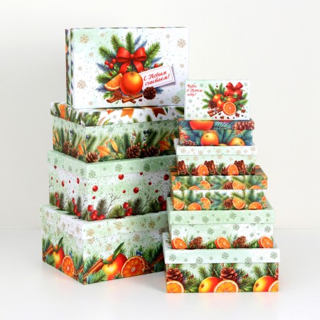 A set of boxes 10 in 1 "Mandarin Happiness", 32.5 x 20 x 12.5 - 12 x 7 x 4 cm-2